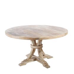 MESA COMEDOR REDONDA BLANCO DECAPÉ 150 X 150 X 76 CM - Imagen 1