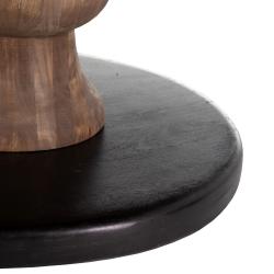 MESA COMEDOR NATURAL-NEGRO 140 X 140 X 75 CM - Imagen 3