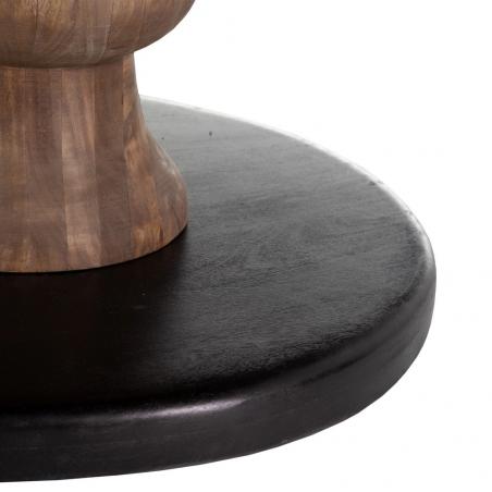 MESA COMEDOR NATURAL-NEGRO 140 X 140 X 75 CM - Imagen 3