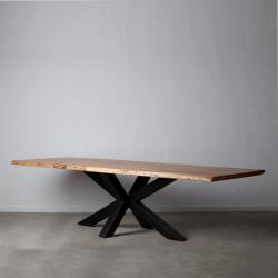 MESA COMEDOR NATURAL-NEGRO 300 X 94 X 78 CM - Imagen 1