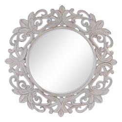 ESPEJO BLANCO ROTO PU/CRISTAL 122,70 X 4,80 X 122,70 CM - Imagen 1