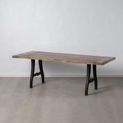 MESA COMEDOR NATURAL-NEGRO 220 X 90 X 76 CM - Imagen 1