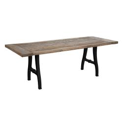 MESA COMEDOR NATURAL-NEGRO 220 X 90 X 76 CM - Imagen 2