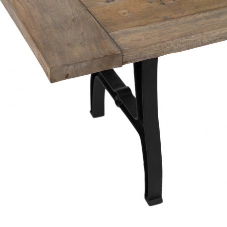 MESA COMEDOR NATURAL-NEGRO 220 X 90 X 76 CM - Imagen 3