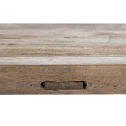MESA COMEDOR NATURAL-NEGRO 220 X 90 X 76 CM - Imagen 4