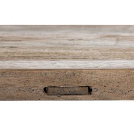 MESA COMEDOR NATURAL-NEGRO 220 X 90 X 76 CM - Imagen 4