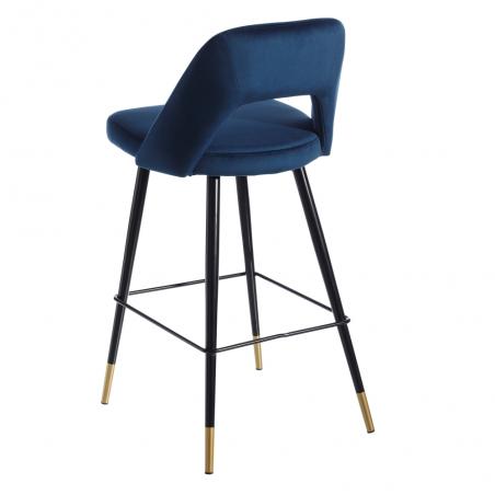 TABURETE AZUL TEJIDO-METAL 43 X 47 X 105 CM - Imagen 3