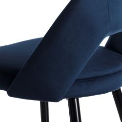 TABURETE AZUL TEJIDO-METAL 43 X 47 X 105 CM - Imagen 4