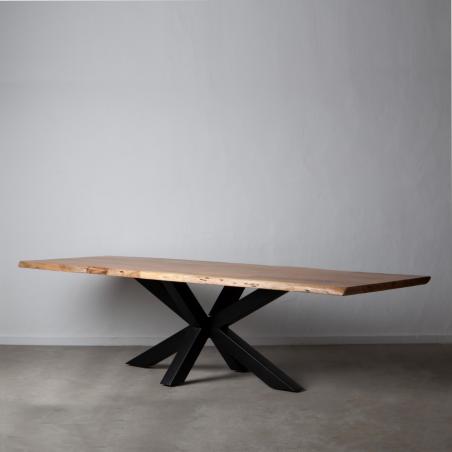 MESA COMEDOR NATURAL-NEGRO 300 X 94 X 78 CM - Imagen 1