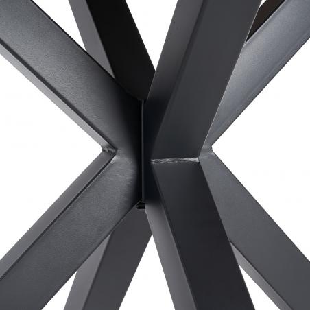 MESA COMEDOR MARRÓN-NEGRO DM-METAL 120 X 120 X 76 CM - Imagen 6