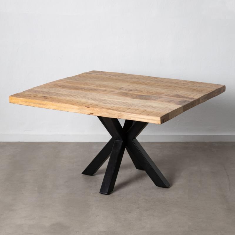 MESA COMEDOR NATURAL-NEGRO 130 X 130 X 76 CM - Imagen 1 MESA COMEDOR NATURAL-NEGRO 130 X 130 X 76 CM - Imagen 1