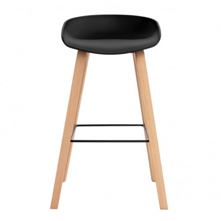 TABURETE RON COLOR NEGRO ALTO