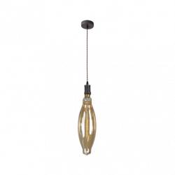 Colgante Lilia 1xe27 Marron/ambar  Bombilla  Incluida 8w 3000k 640lm Regx12x12 Cm