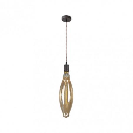 Colgante Lilia 1xe27 Marron/ambar  Bombilla  Incluida 8w 3000k 640lm Regx12x12 Cm