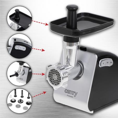 Picadora De Carne 1600w 2kg/min 3tamices Ac.inoxid 2vel C/accesorios Facil Desmon.y Limpiar