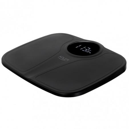 Bascula Baño Elect.max 180kg Medicion Precisa Negra Pant.Led On/off Automatico 3x34x31 Cm
