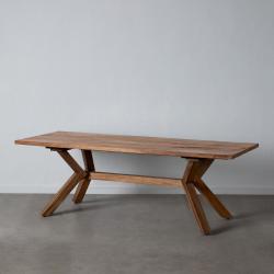 MESA COMEDOR NATURAL MADERA SALÓN 220 X 90 X 76 CM