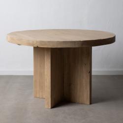 MESA COMEDOR NATURAL MADERA DE OLMO 120 X 120 X 76 CM