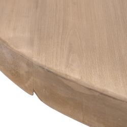 MESA COMEDOR NATURAL MADERA DE OLMO 120 X 120 X 76 CM