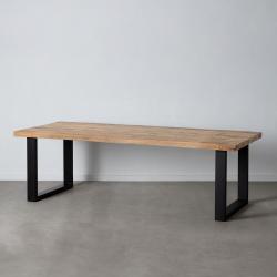 MESA COMEDOR NATURAL-NEGRO 240 X 100 X 76 CM