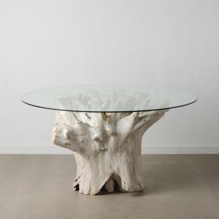 MESA COMEDOR BLANCO ROZADO 140 X 140 X 75 CM