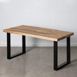 MESA COMEDOR NATURAL-NEGRO 160 X 80 X 76 CM