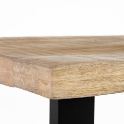 MESA COMEDOR NATURAL-NEGRO 160 X 80 X 76 CM