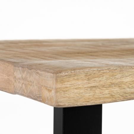 MESA COMEDOR NATURAL-NEGRO 160 X 80 X 76 CM