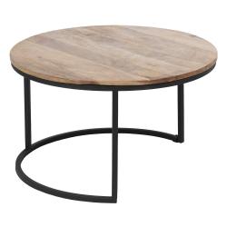 S/3 MESA CENTRO NATURAL-NEGRO 79 X 79 X 48 CM
