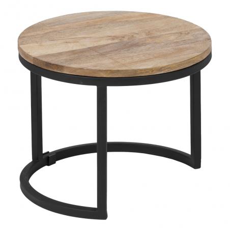 S/3 MESA CENTRO NATURAL-NEGRO 79 X 79 X 48 CM
