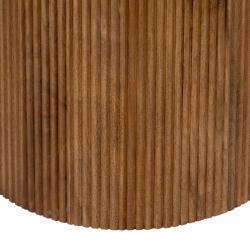 MESA COMEDOR NATURAL-CREMA MÁRMOL/MADERA 120 X 120 X 74 CM