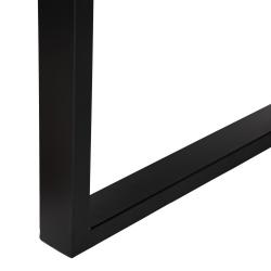 MESA COMEDOR NEGRO-MARRÓN MADERA-HIERRO 200 X 100 X 76 CM