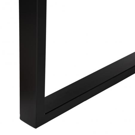 MESA COMEDOR NEGRO-MARRÓN MADERA-HIERRO 200 X 100 X 76 CM