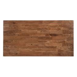 MESA COMEDOR NEGRO-MARRÓN MADERA-HIERRO 200 X 100 X 76 CM