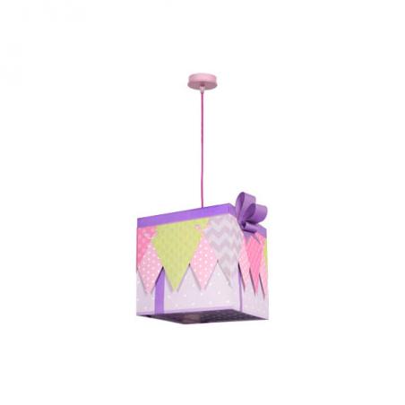 Colgante Grande Serie Regalo Lila 1xe27 30x30x30