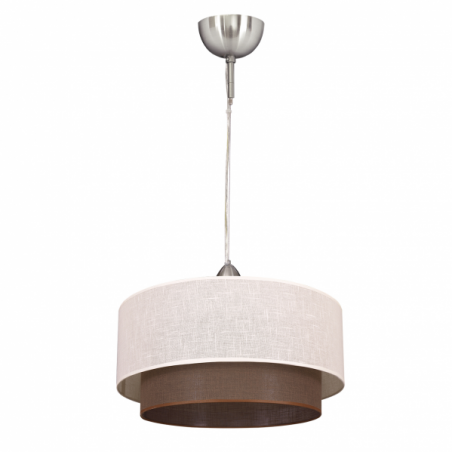 Colgante Doble 1l. Beis/marron Cilind REGX35X35