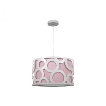 Colgante Orlando Rosa/blanco 1xe27 Regx30x30 Cm