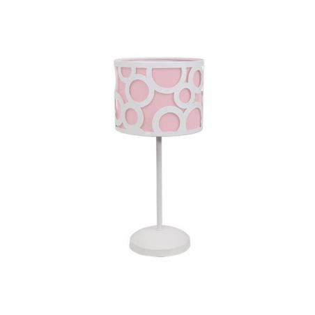 Sobremesa Orlando Rosa/blanco 1xe14 42x18x18 Cm