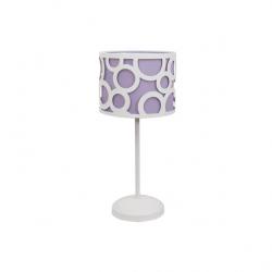 Sobremesa Orlando Lila/blanco 1xe14 42x18x18 Cm