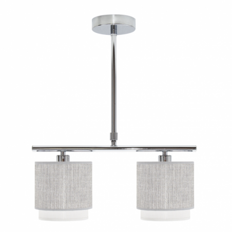 Lampara Kenya 2xe14 Gris/blanca Regx40x14 Cm
