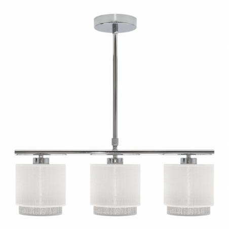 Lampara Kenya 3xe14 Blanca/gris Regx56x14 Cm