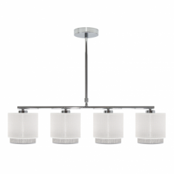 Lampara Kenya 4xe14 Blanca/gris Regx77x14 Cm