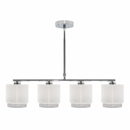 Lampara Kenya 4xe14 Blanca/gris Regx77x14 Cm