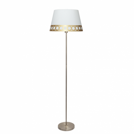 Pie Salón Dalia 1xe27 Blanco/oro 165x40x40 Cm