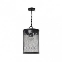 Colgante Davy 1xe27 Negro/cromo Reg.x18d
