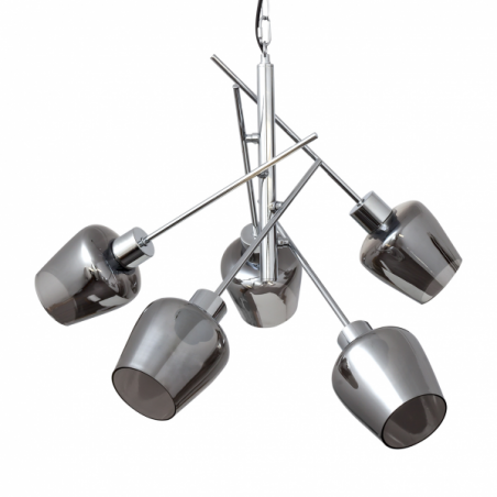 Lampara Soline 5xe27 Cromo Regx58x58 Cm