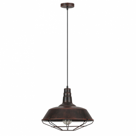 Colgante Flamenco 1xe27 Marron Oxido Regx36x36 Cm