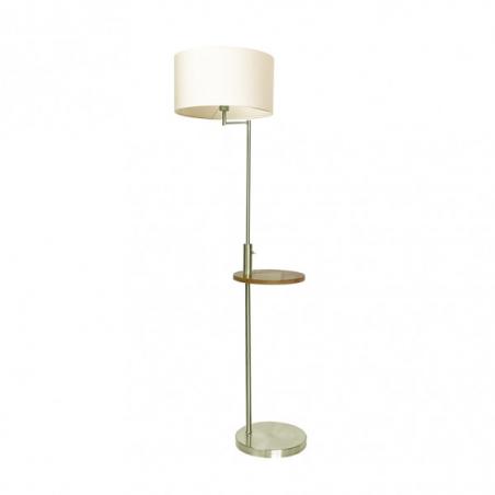 Pie De Salon Sirio C/mesa Y Conex.usb 1xe27 Cuero  C/ Pant Beig (164x40x40)(24x40x40) Cm