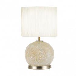 Sobremesa Cristal Secoya 1xe27+LED 5W 4000K 2 Encend.indep  50x30x30 Cm Mosaico Ambar/cuero  C/pant Beis