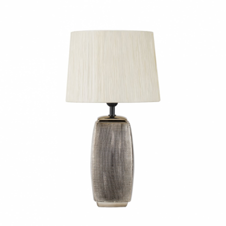 Sobremesa Ceramica Sucupira 1xe27 Bronce Dorado C/pant Beis 54x30x30cm